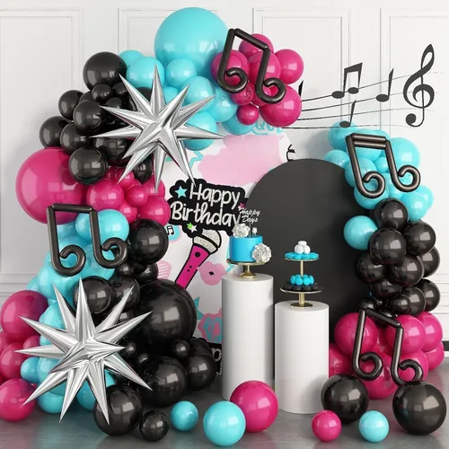 Vista 9 de Guirnalda de arco de globos deportivos, kit de guirnalda de globos con tema de bolas, globos blancos, verdes, negros y naranjas, globos de aluminio