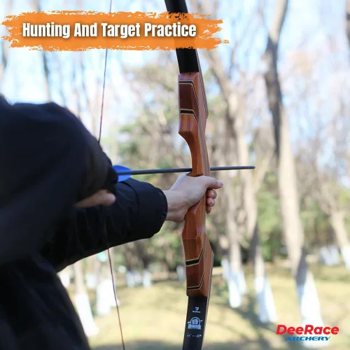 Vista 10 de DEERACE Archery 58" 60" Hunting Recurve Bow, Bow and Arrow Set for Adults Youth Beginner Hunting Targeting Archery