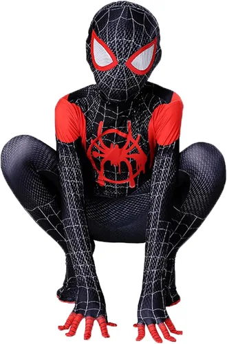 Vista 3 de WZWLKJ Disfraz de superhéroe para niños, disfraz de Halloween para niños, disfraz de superhéroe para cosplay, overol de elastano, estilo 3D