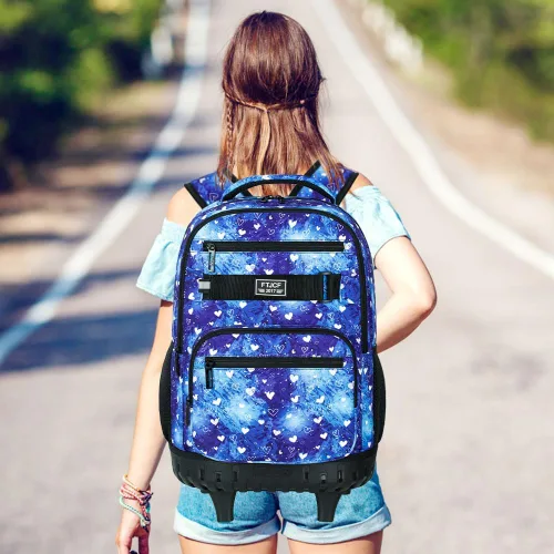 Vista 7 de 3 piezas de mochila rodante para mujeres y hombres, bolsa de 21 pulgadas para adultos con ruedas, juego de mochilas con ruedas para niñas y niños