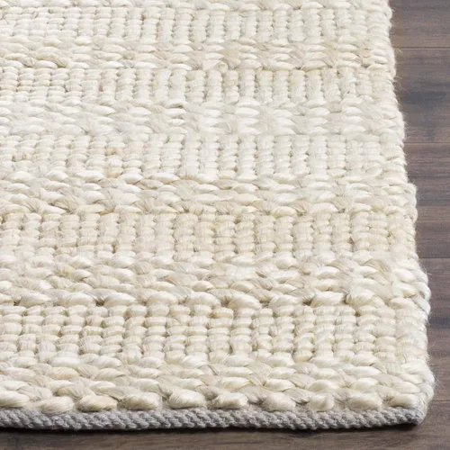 Vista 3 de SAFAVIEH Natural Fiber Collection - Alfombra decorativa de 2 x 3 pies, color lejía, yute hecho a mano, diseño trenzado tejido, ideal para entrada