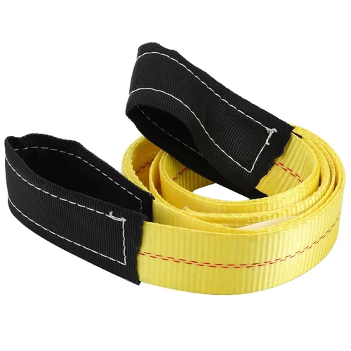 Vista 3 de TOPZEA Paquete de 2 correas de elevación de 20 pies x 2 pulgadas, correa de remolque de grúa de nailon resistente con bucle de extremo, correas