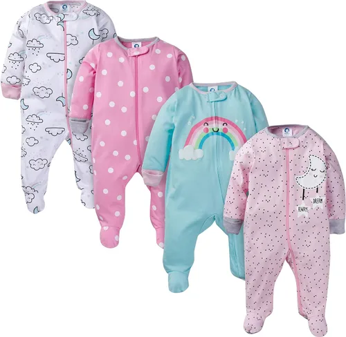 Vista 5 de Gerber Paquete de 8 mamelucos de manga corta y 4 paquetes de ropa Sleep 'N Play