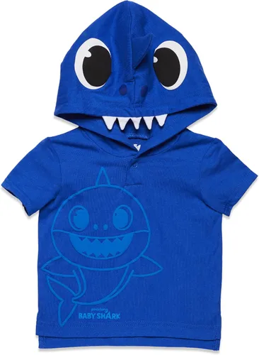 Vista 2 de Pinkfong Conjunto de camiseta y pantalones cortos de rizo francés para bebé Shark Mommy Shark para recién nacido a niño pequeño