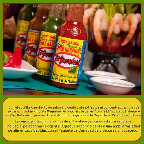 Vista 7 de El Yucateco Paquete variado de salsa picante - 6 sabores