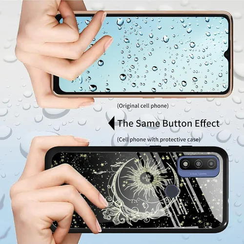 Vista 221 de Funda para Motorola Moto G Stylus 5G 2021 de vidrio templado, funda negra con diseño de mujer negra africana para mujeres y hombres, antiarañazos, a