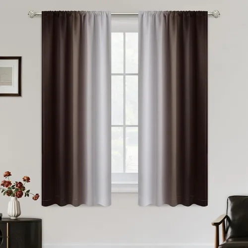 Vista 9 de SimpleHome Cortinas Pequeñas Negras Impermeables con Bolsillo para Barra Suave para Cocina, Cortinas Impermeables con Bolsillo para Barra