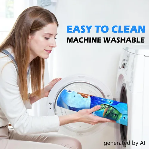 Vista 4 de Tapete de baño antideslizante para niños, tapete de baño antideslizante para niños de 40 x 16 pulgadas de largo para bañera con ventosas seguras