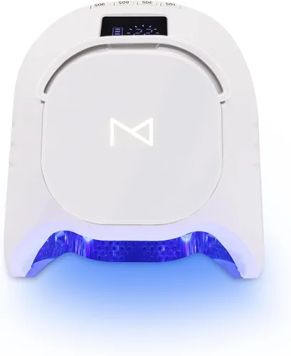 Vista 4 de M - Lámpara de uñas profesional híbrida GlowPro de 86W inalámbrica recargable LED UV, secador de uñas inalámbrico para uñas de gel, manicura, Blanco