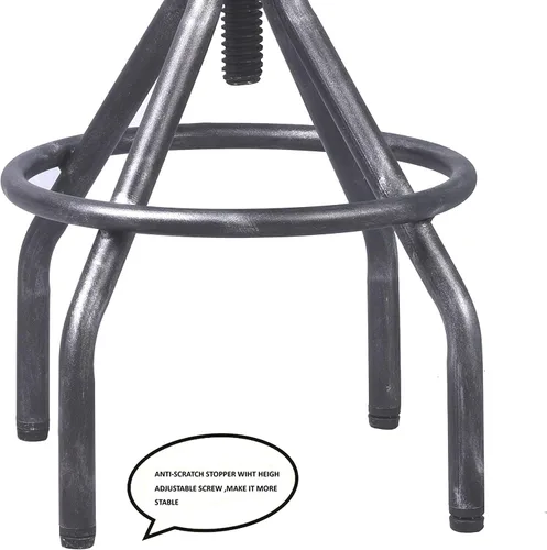 Vista 9 de Juego de mesa de bar y taburete de bar de 5 piezas, mesa de bar rectangular industrial con estante adicional para Stroage y encimera de cocina