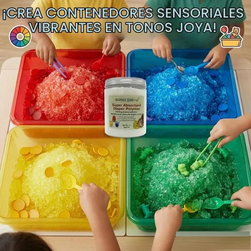 Vista 8 de 1 libra de pañal superabsorbente Polymer_Science Productos educativos – Poliacrilato de sodio para experimentos científicos, trucos mágicos