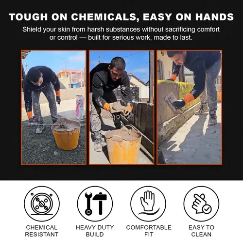 Vista 3 de Gastody™ - Guantes resistentes a químicos, reutilizables, guantes de trabajo de seguridad resistentes, resistentes al ácido, aceite, álcali
