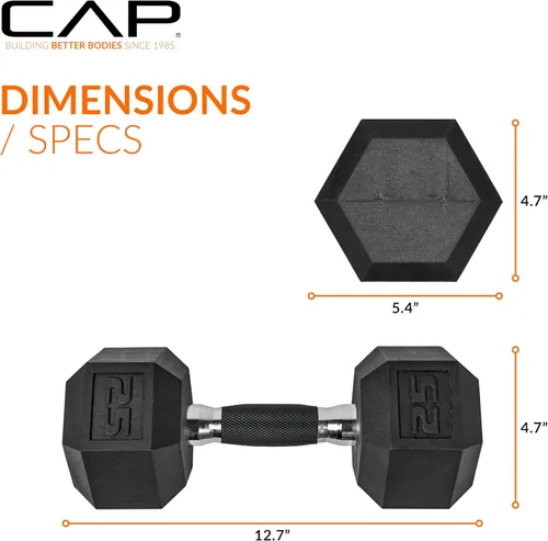 Vista 180 de CAP Barbell - Mancuerna recubierta Varias opciones de pares y conjuntos