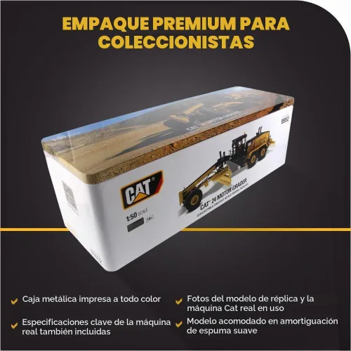 Vista 6 de Diecast Masters Motoniveladora Caterpillar 24 - Serie High Line Escala 1/50