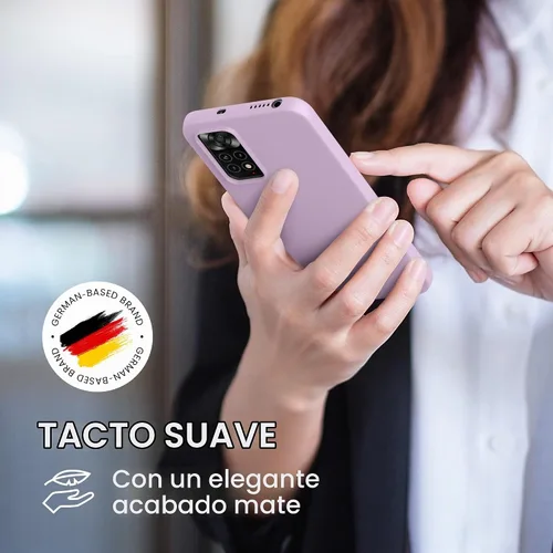 Vista 4 de kwmobile Funda compatible con Xiaomi Redmi Note 11 / Note 11S - Funda protectora de silicona TPU suave y delgada - Malva