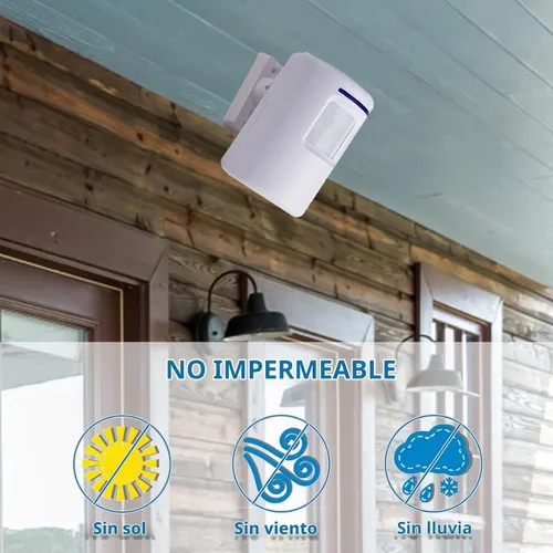 Vista 6 de Alarma de sensor de movimiento - Seanme alarma inalámbrica para entrada de 100m de larga distancia de transmisión de señal, sistema de alarma