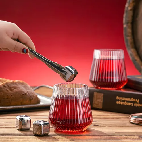 Vista 4 de 40 vasos de vino desechables sin tallo, vasos de vino de plástico de 12 onzas, vasos irrompibles de estilo origami, vasos de cóctel acrílicos