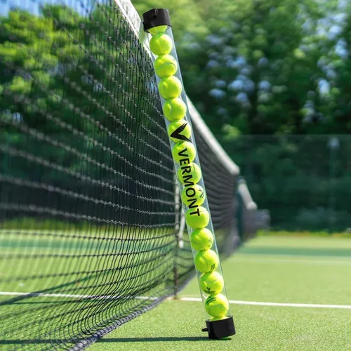 Vista 5 de Vermont Tubo de recogida de pelota de tenis Capacidad de 15 pelotas - Base de goma duradera con diseño de PVC ligero - Correas de liberación
