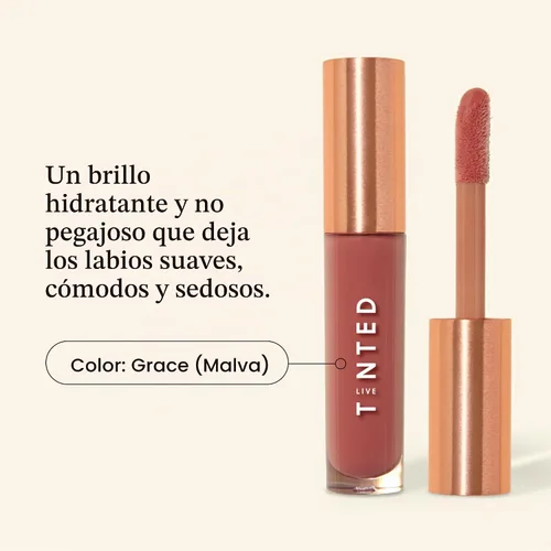 Vista 3 de Live Tinted Brillo labial hidratante Huegloss High-Shine - Malva, 0.15 El mejor brillo labial en los premios Byrdie Beauty Awards 2026, Huegloss