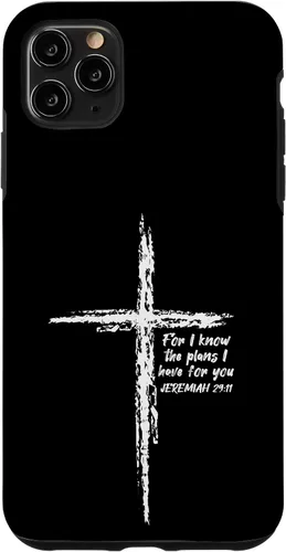 Vista 13 de Cross I Know The Plans Verse Bible Jesus God - Funda de regalo cristiana para iPhone 17