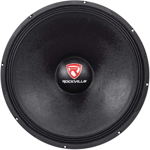 Vista 6 de Rockville RVW1800P4 1800W 18 pulgadas 4-Ohm Raw DJ Subwoofer, 900W RMS, bobina de voz CCAW de 3 pulgadas de 4 capas, cono reforzado con Kevlar, imán
