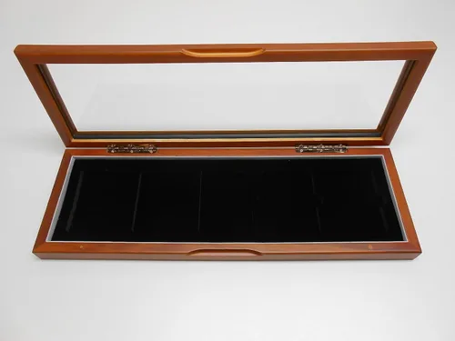 Vista 4 de GuardHouse Caja de madera con tapa de vidrio para cinco losas