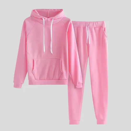 Vista 3 de Oggfader Womens 2 Piece Outfits Lounge Sets Long Sleeve Hooded Sweatshirts Sweatsuit Set Jogger Pants Fall Tracksuit