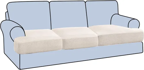 Vista 23 de H.VERSAILTEX Funda elástica para sillón con cojín en forma de T, fundas de cojín en T para sillón y sofá de sala de estar, funda para sofá, funda