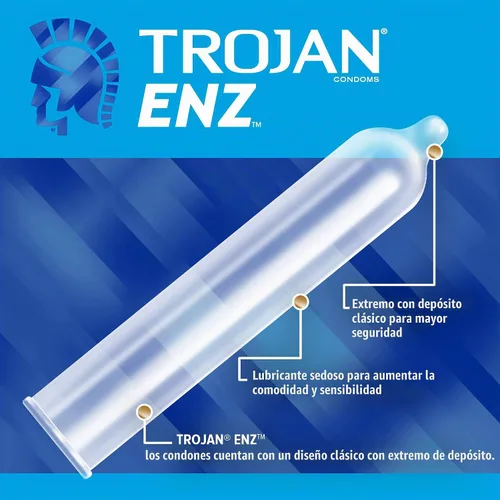 Vista 2 de Trojan Preservativos lubricados ENZ, 3 unidades (paquete de 6)