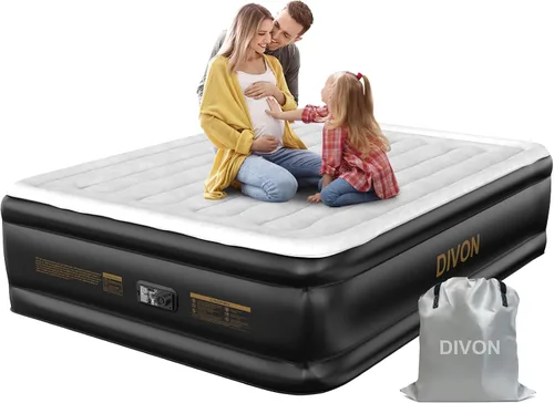 Vista 10 de DIVON Colchón de Aire Twin con Bomba Incorporada Elevado, Colchón Inflable de 18" con Diseño de Ondas, Se Infla en 2 Minutos, Colchón de Aire