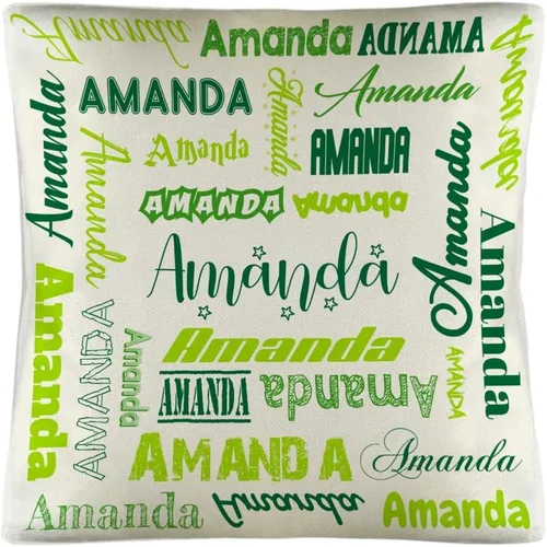 Vista 10 de Funda de almohada personalizada con nombre, fundas de almohada de lino con nombre personalizado, funda de almohada personalizada con tu nombre