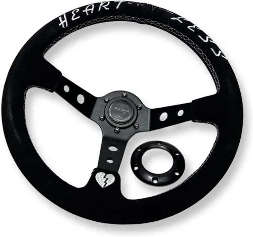 Vista 6 de Volante de piel de ante + kit adaptador de cubo para Subaru Impreza WRX