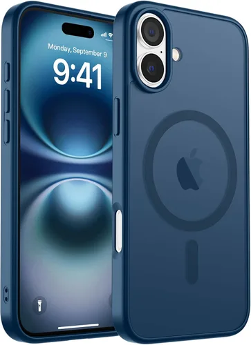 Vista 136 de zapica Funda magnética para iPhone Air, con protector de pantalla de vidrio templado, compatible con MagSafe, translúcida mate, a prueba de golpes
