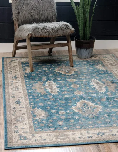 Vista 13 de Unique Loom Salzburg Collection - Alfombra clásica con diseño tradicional de medallón, de inspiración oriental, 2 pies x 3 pies, color gris/beige