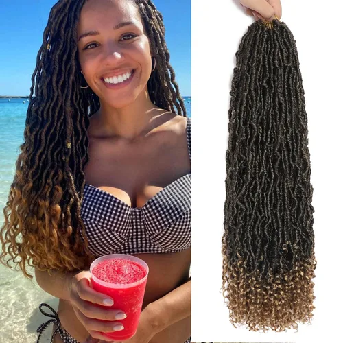 Vista 33 de Extensiones de cabello de ganchillo de 12 pulgadas de pelo sintético de ganchillo 1B, extensiones de cabello de ganchillo suaves