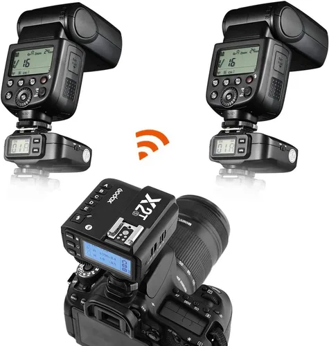 Vista 5 de Godox Disparador de flash inalámbrico X2T-S 2.4G TTL con 2X X1R-S controlador receptor compatible con Sony, función TTL, control de aplicación
