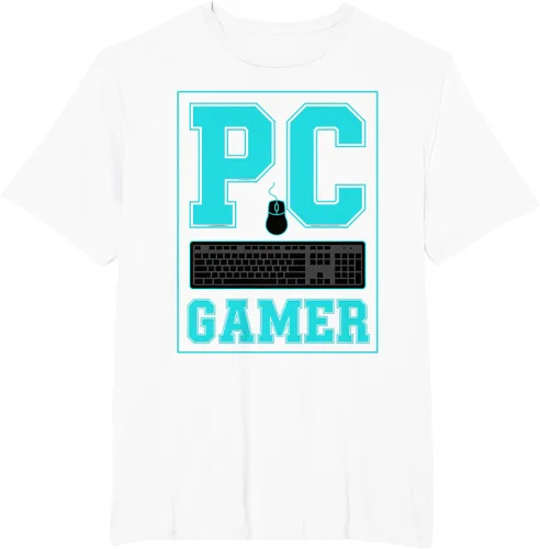 Vista 64 de PC Gamer Gaming Teclado Ratón Esports Computer Fan Camiseta