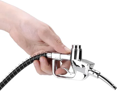 Vista 8 de Dispensador de licor con bomba, contenedor dispensador de bebidas de cerveza de una sola pistola de capacidad de 1000 cc, accesorios para pistola
