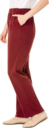 Vista 4 de Woman Within 7-day Pantalón de punto recto para mujer talla Plus y petite