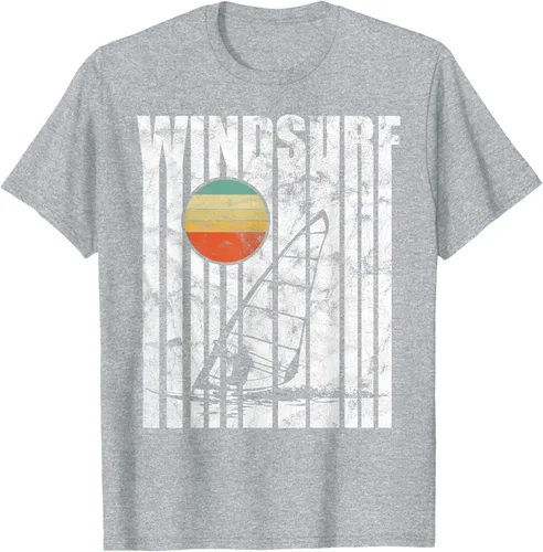 Vista 8 de Camiseta vintage de windsurf con regalo vintage de windsurf, Negro, S