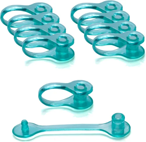Vista 23 de 10 piezas The Acrylic Place plástico llavero conector pestaña/broche/clip (transparente)