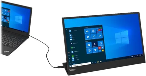 Vista 2 de Lenovo ThinkVision M15 - Monitor móvil FHD de 15", color negro