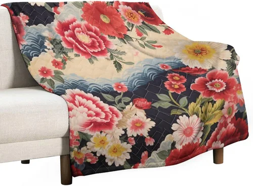 Vista 13 de Manta de verano con parches bohemios, vintage, bohemia, acogedora manta de franela para sofá, cama para niños y adultos, 30 x 40 pulgadas, manta