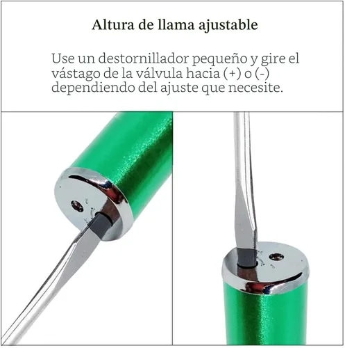 Vista 6 de Encendedor de Antorcha de Butano, Fengfang Tubo Metálico Todo en Uno con Antorcha de Butano Integrada Desmontable Recargable Portátil