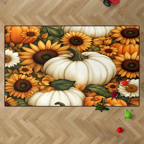 Vista 51 de TOMWISH - Alfombra abstracta pintada a mano en blanco y negro con pintura dorada, sala de estar, dormitorio, decoración de suelo, alfombra