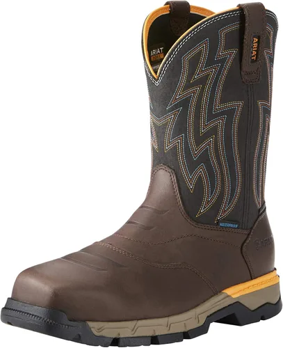 Vista 3 de Ariat Rebar Flex Western - Botas de trabajo impermeables con punta compuesta, botas de trabajo occidentales de punta cuadrada para hombre