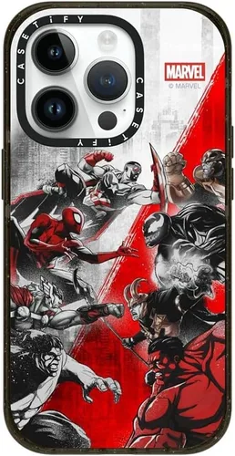 Vista 88 de CASETiFY Funda para iPhone Air, compatible con MagSafe Marvel VS CoLab Protección contra caídas de grado militar 4x de 8.2 pies Funda Capitán