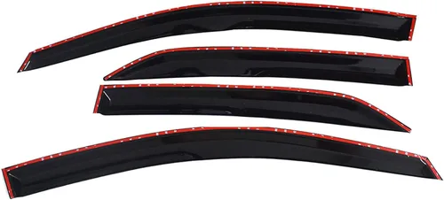 Vista 2 de 4 piezas humo ventana ventilación visera lluvia protector deflector reemplazo para Corolla 2009 2010 2011 2012 2013