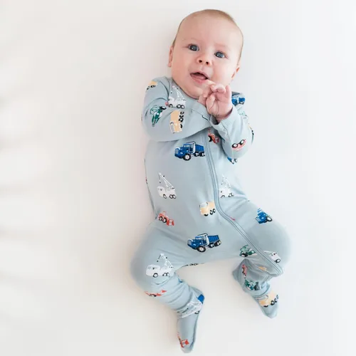 Vista 23 de KYTE BABY Pies unisex con cierre de cremallera, rayón hecho de bambú, 0-24 meses