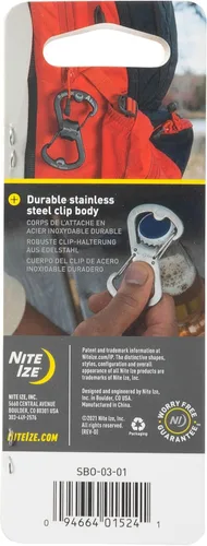 Vista 7 de Nite Ize Ahhh... Abrebotellas de acero inoxidable - Llavero con funcionalidad S-Biner - Mosquetón de abrebotellas doble resistente - Accesorios